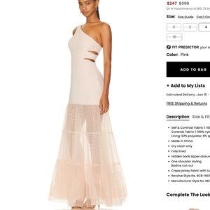 BCBG MAXAZRIA Long Evening Dress Pink Size 2